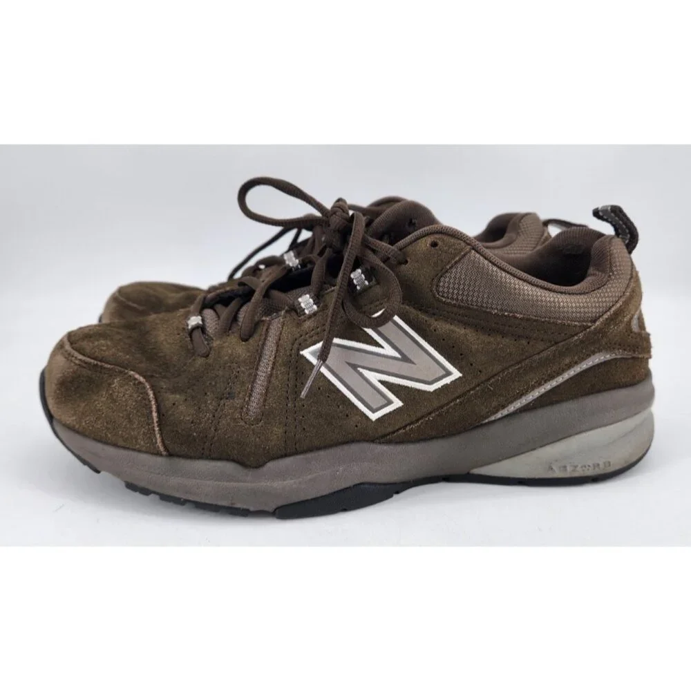 New Balance 608v5 Men's Size 10.5 2E Athletic Comfort Shoes Brown Suede